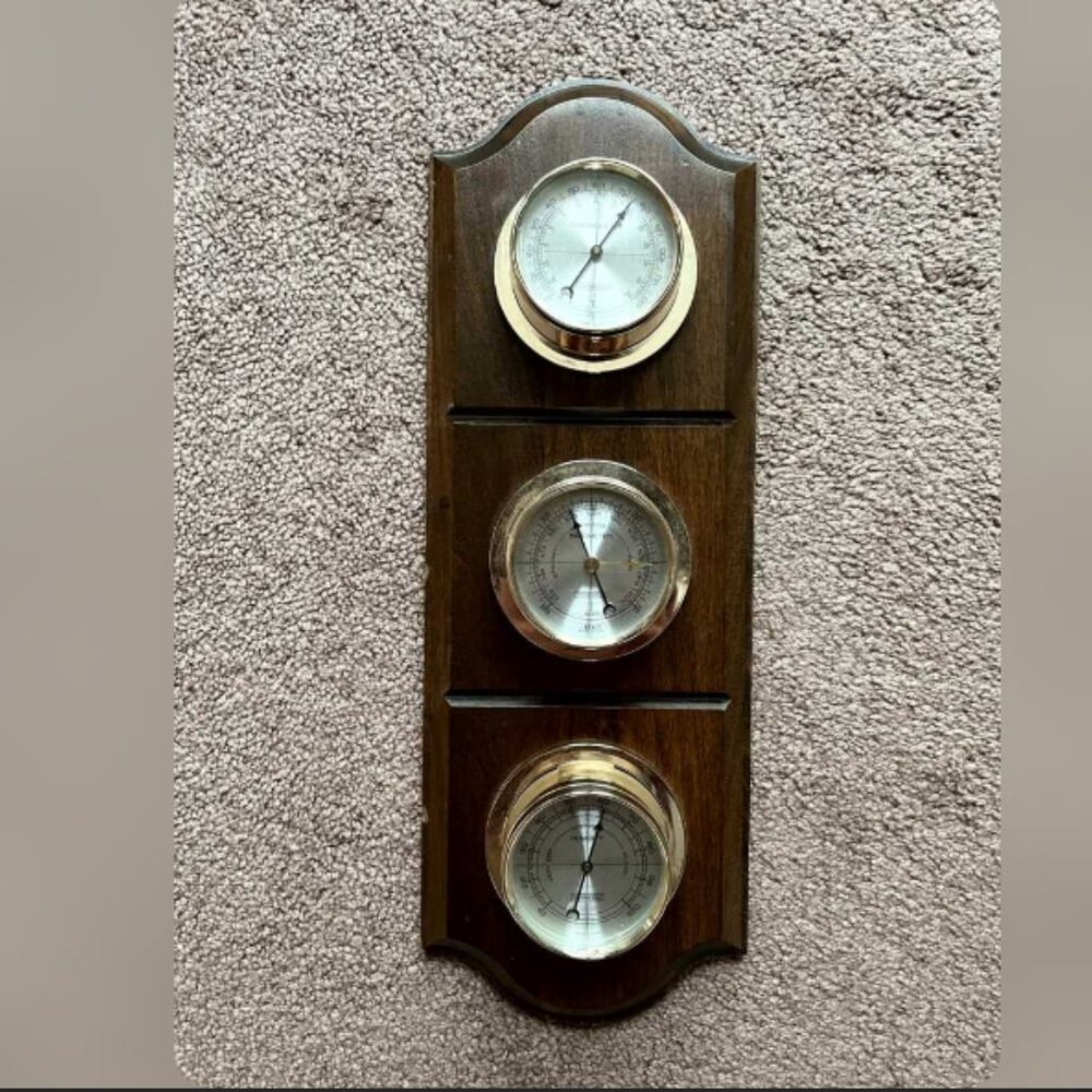 SOLD: Vintage Taylor Weather Station Barometer Thermometer